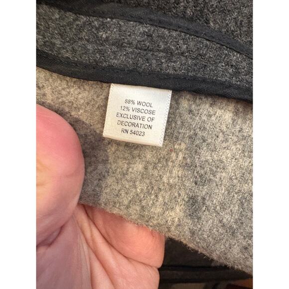 Banana Republic Toggle Closure Gray Wool Coat Size PS - Picture 11 of 11